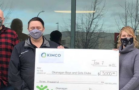 Kimco Makes Donation To Boys & Girls Clubs Of The Okanagan
